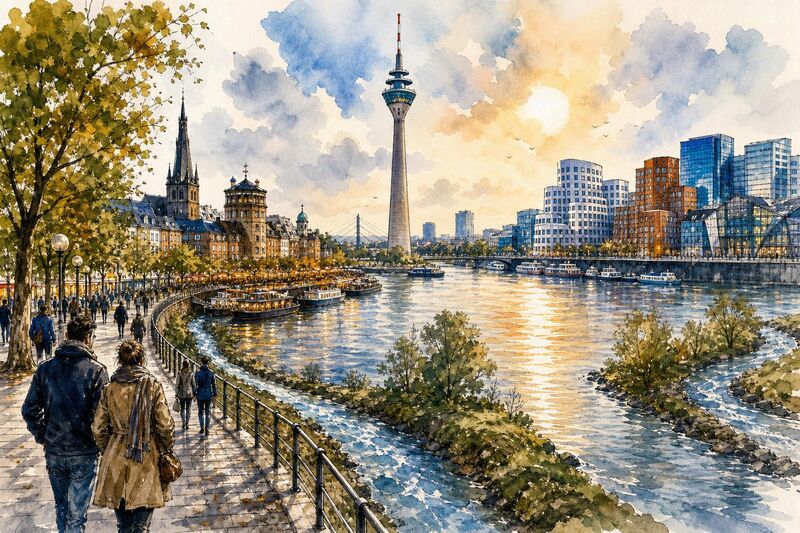 Rhein oder Düssel: So liegt Düsseldorf und wie der Name entsteht