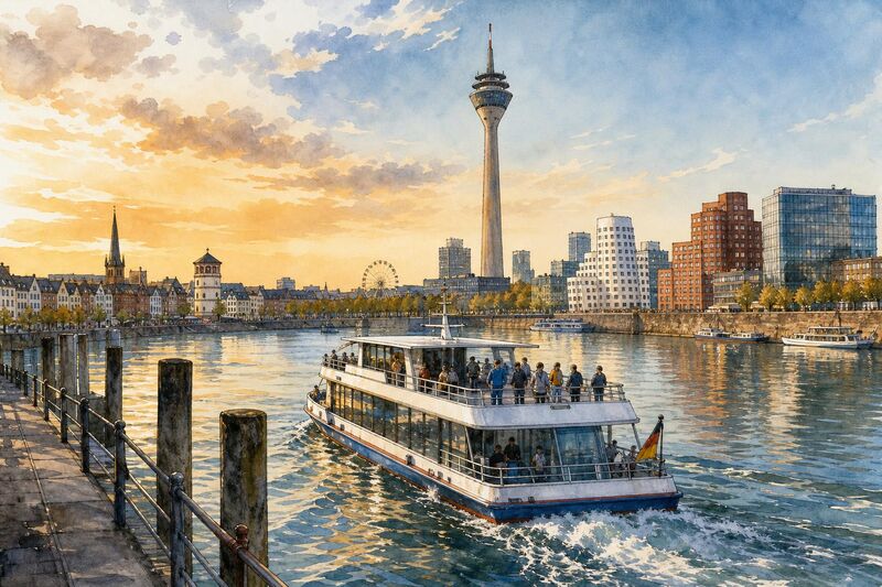Rhein-Touren ab Düsseldorf: Reedereien, Routen, passende Fahrten