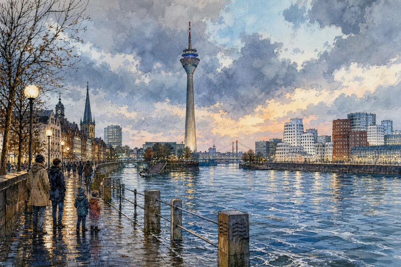 Überblick: Hochwasserlage, Pegel und Schutzmaßnahmen in Düsseldorf