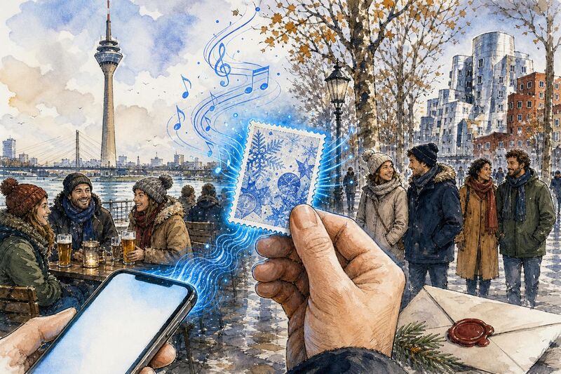 klingende Weihnachtsbriefmarke: Deutschlands erste Melodiemarke