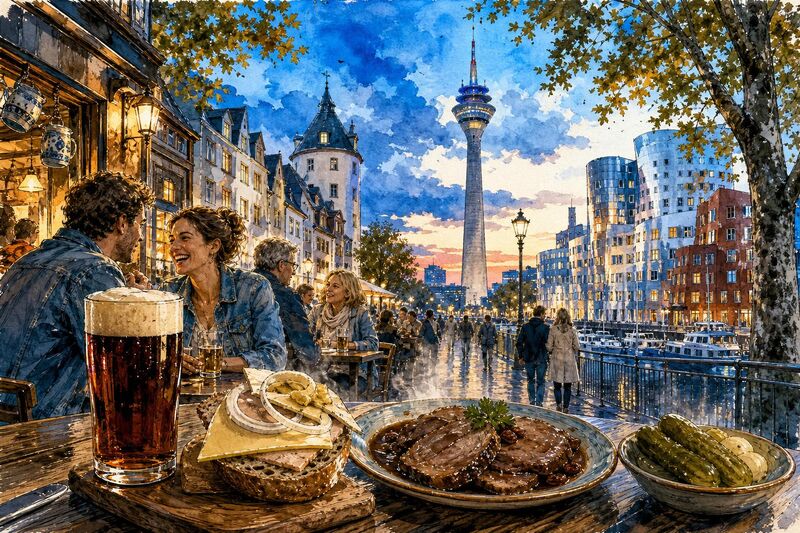 Typisch Düsseldorfer Essen: Traditionen & Klassiker