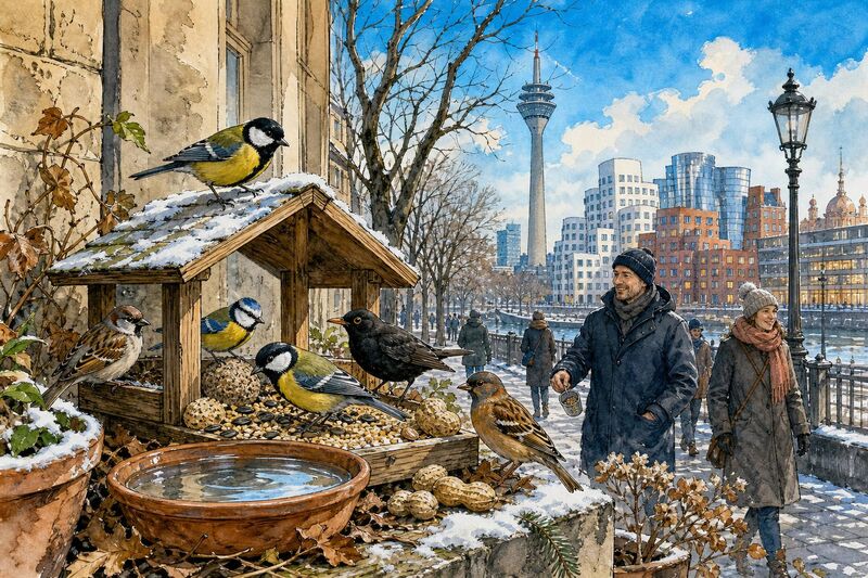 Vögel im Winter richtig füttern – Tipps für Garten und Balkon