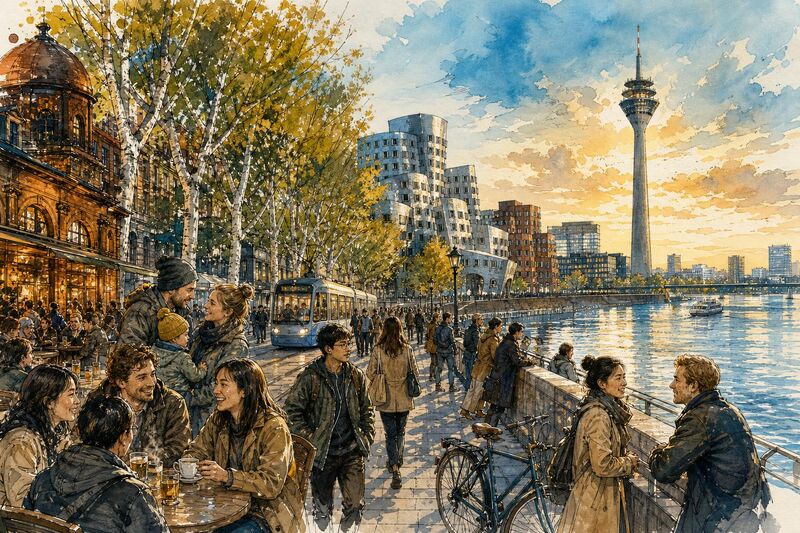 Warum leben so viele Asiaten in Düsseldorf — Ursachen & Orte